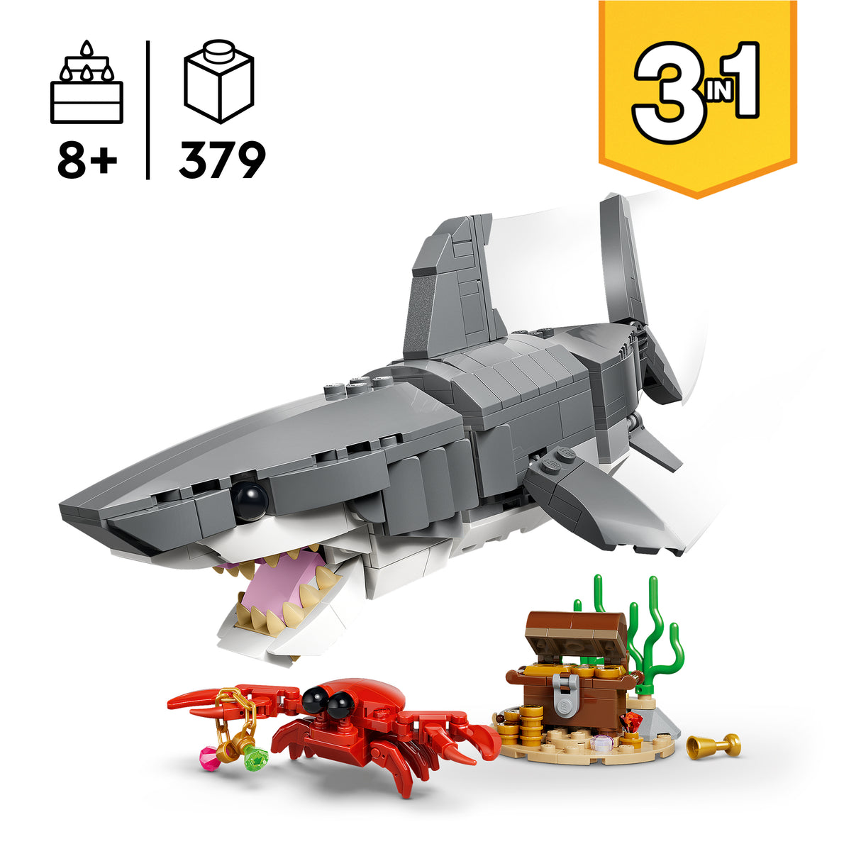 LEGO Creator Fierce Shark with a Treasure Chest 31381L