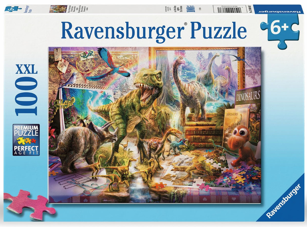 Ravensburger Puzzle 100 pc Dinosaurs in Kids room 12000863V