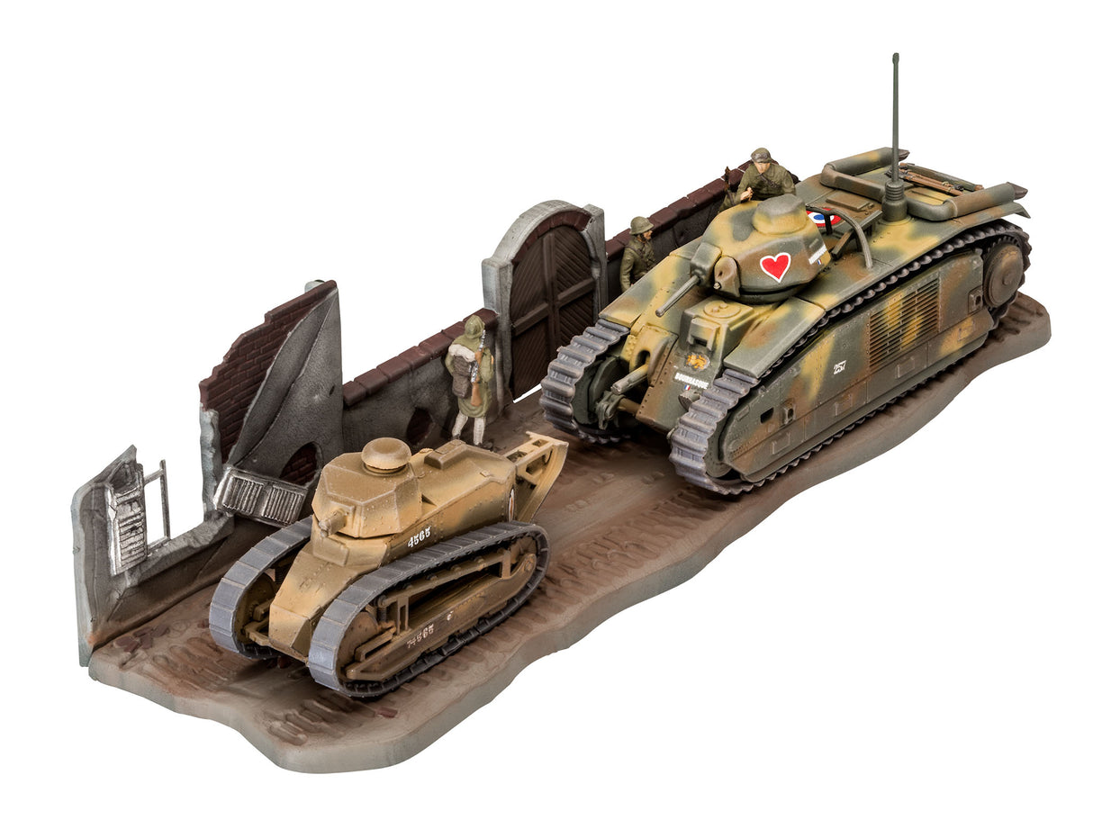 Revell Plastic Model Char. B.1 bis & Renault FT.17 1:76 03278R