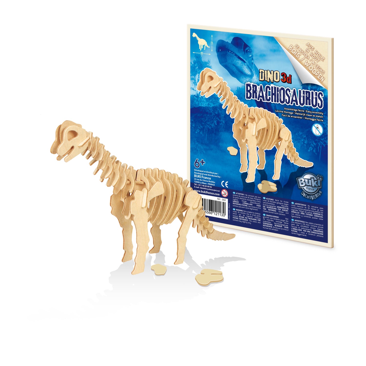 Buki 3D Wooden Dinos D6BI