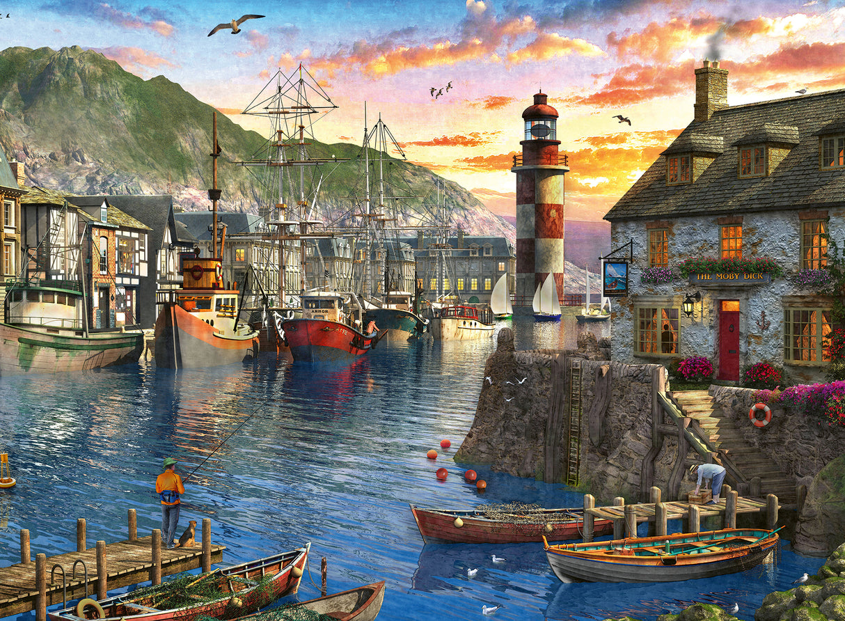 Ravensburger Puzzle 500 pc Sunrise in the Harbor 12000212V