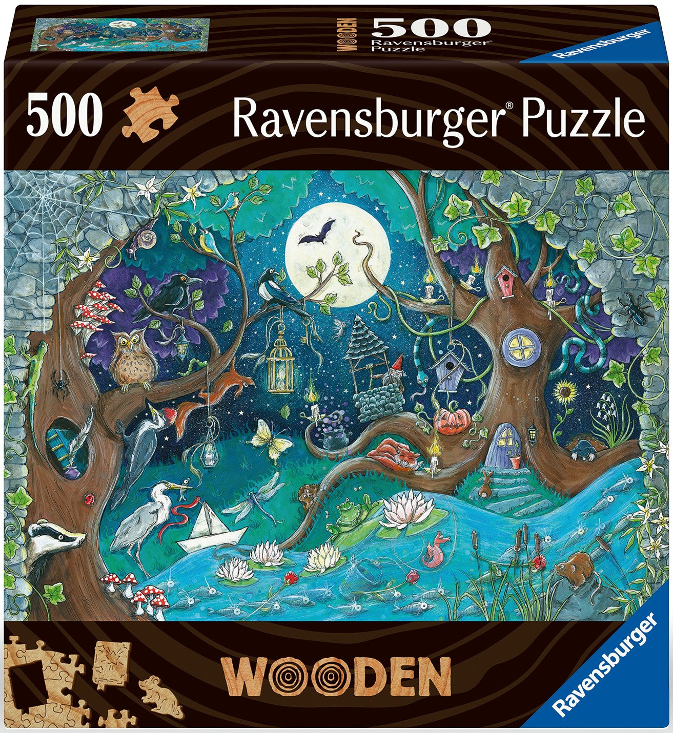 Ravensburger Wooden Puzzle 500 pc Fantasy Forest 175161V