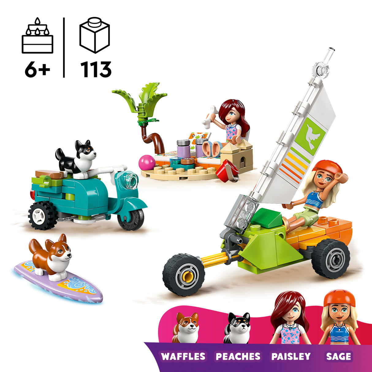 LEGO Friends Surfing Dogs and Scooter Adventure 42641L