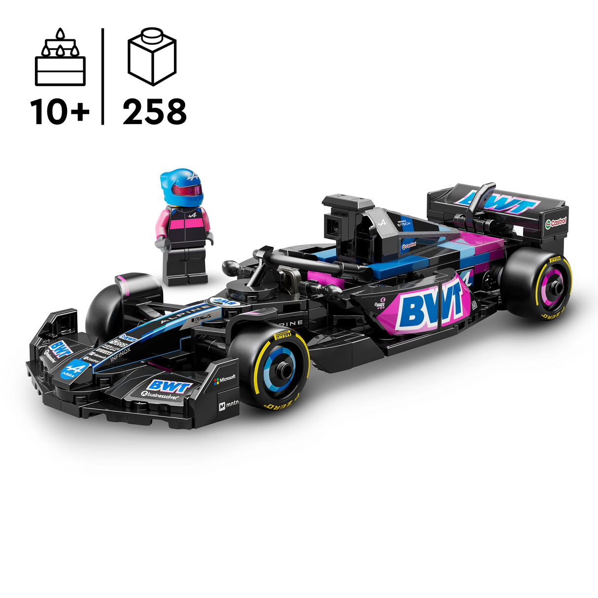 LEGO Speed Champions BWT Alpine F1 Team A524 Race Car 77248L