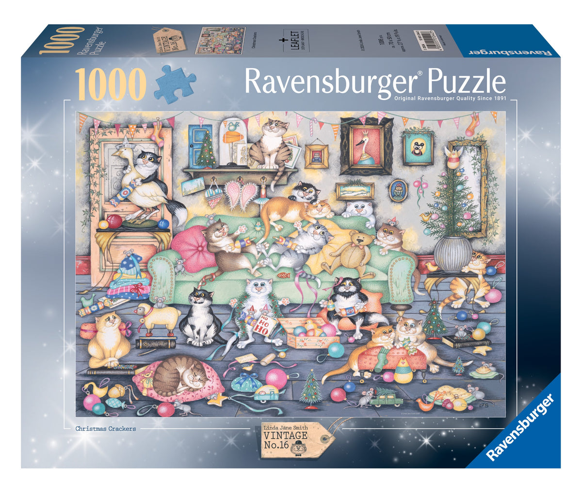 Ravensburger Puzzle 1000 Pieces: Crazy Cats Christmas 12001244V