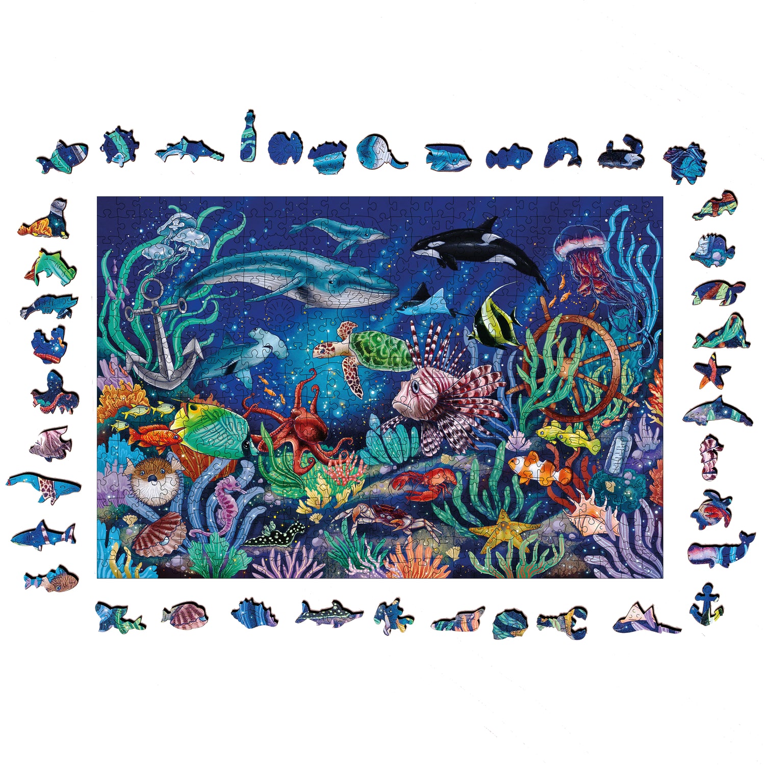 Ravensburger Wooden Puzzle 500 pc Underwater World 175154V