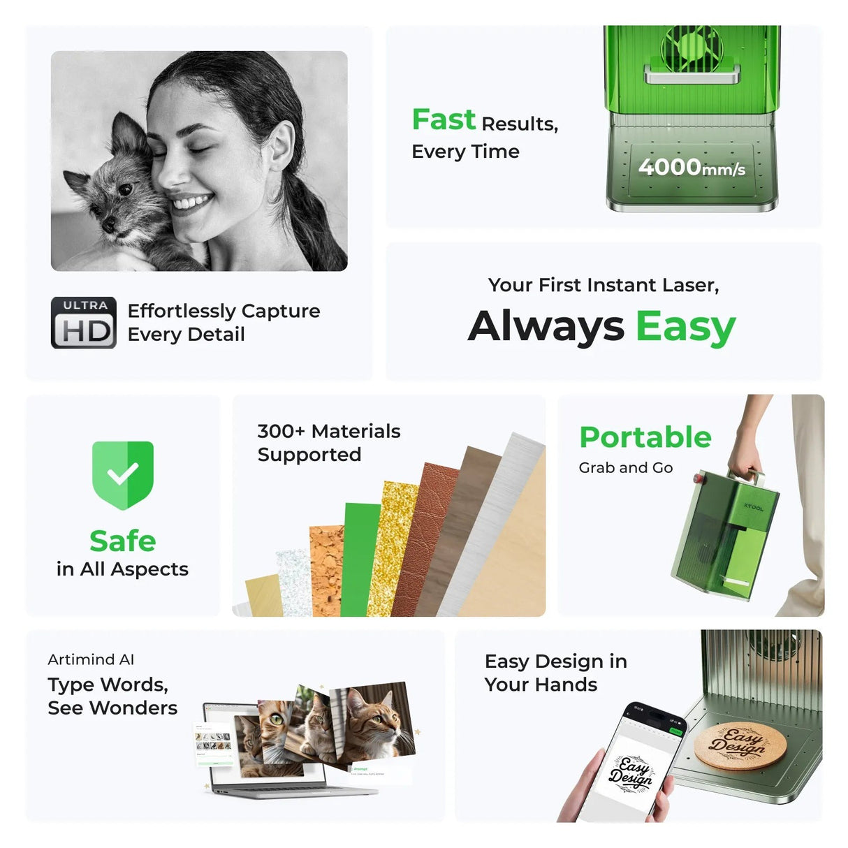 xTool F1 Portable and High Speed Laser Engraver P5010204