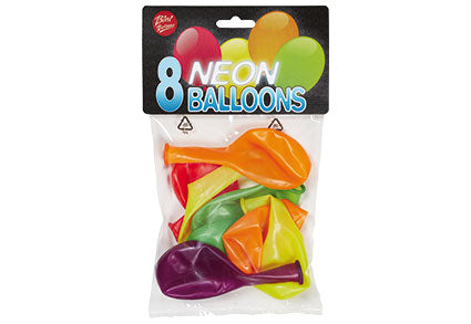 Bini Neon Balloons, 8 Pieces 80812H