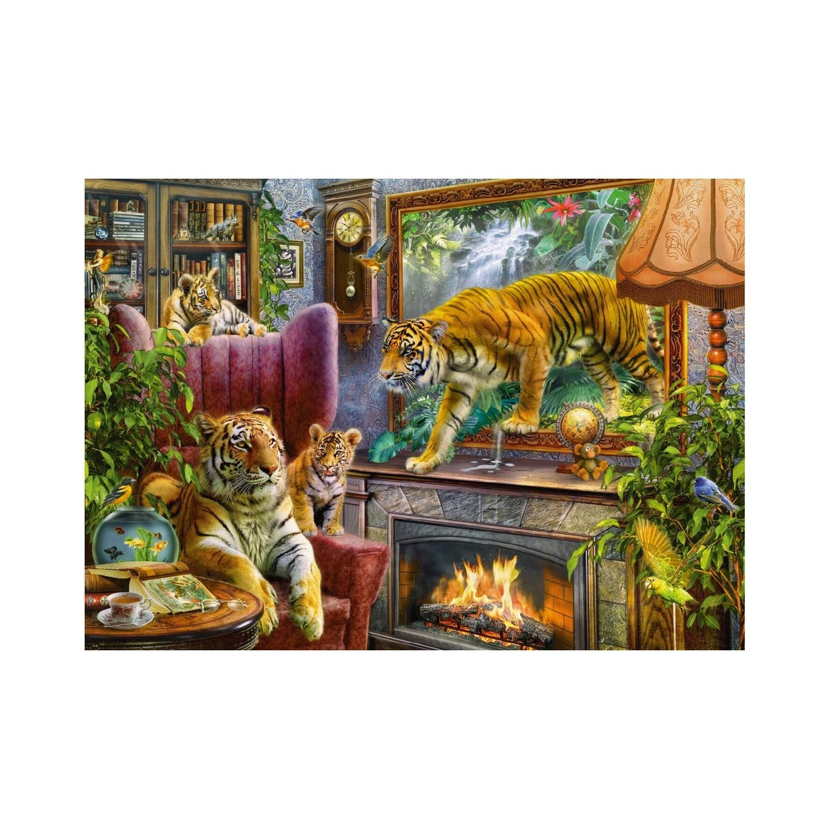 Dino Puzzle 1000 Pieces: Tigers awaken to life 53332D