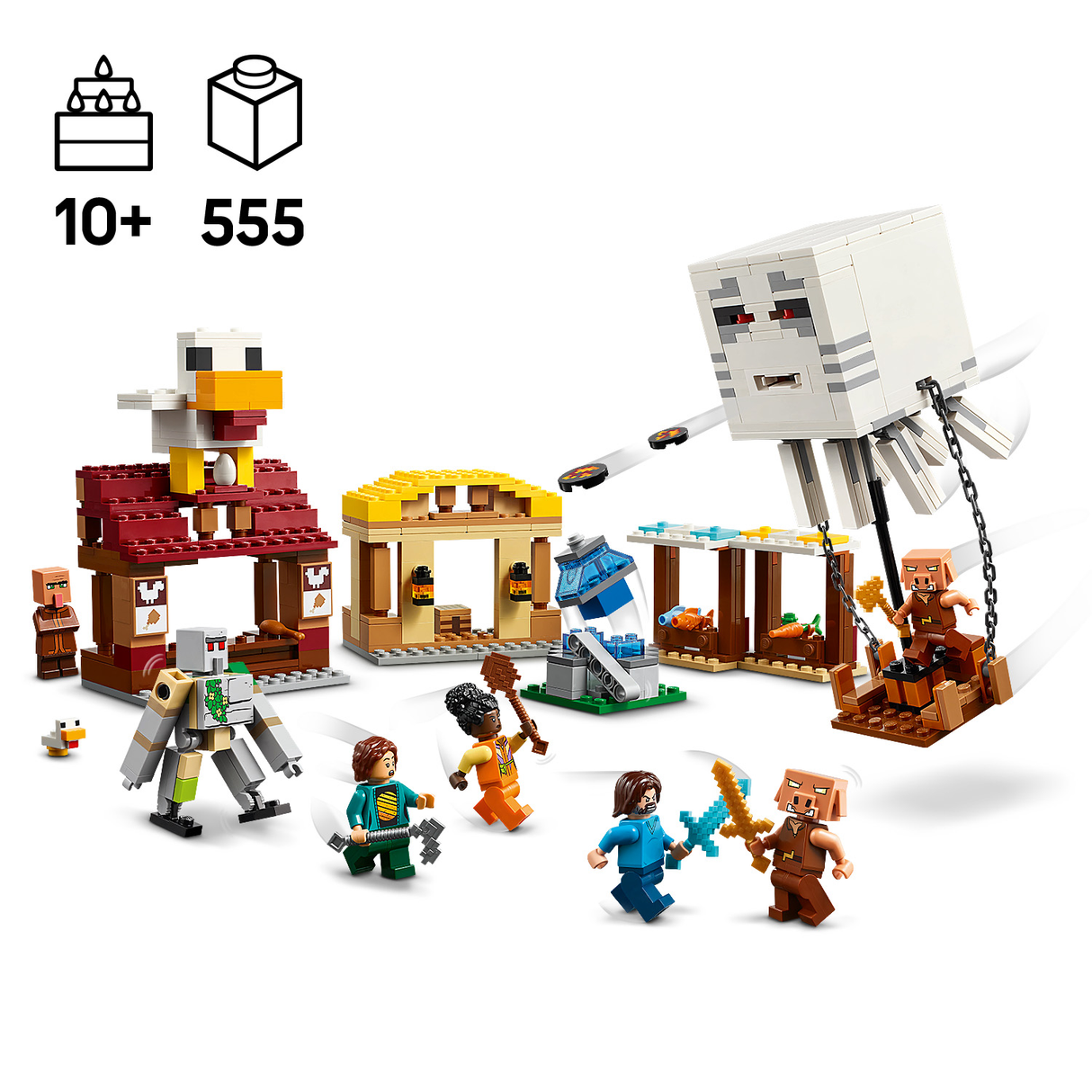 LEGO Minecraft The Ghast Balloon Village Attack 21273L