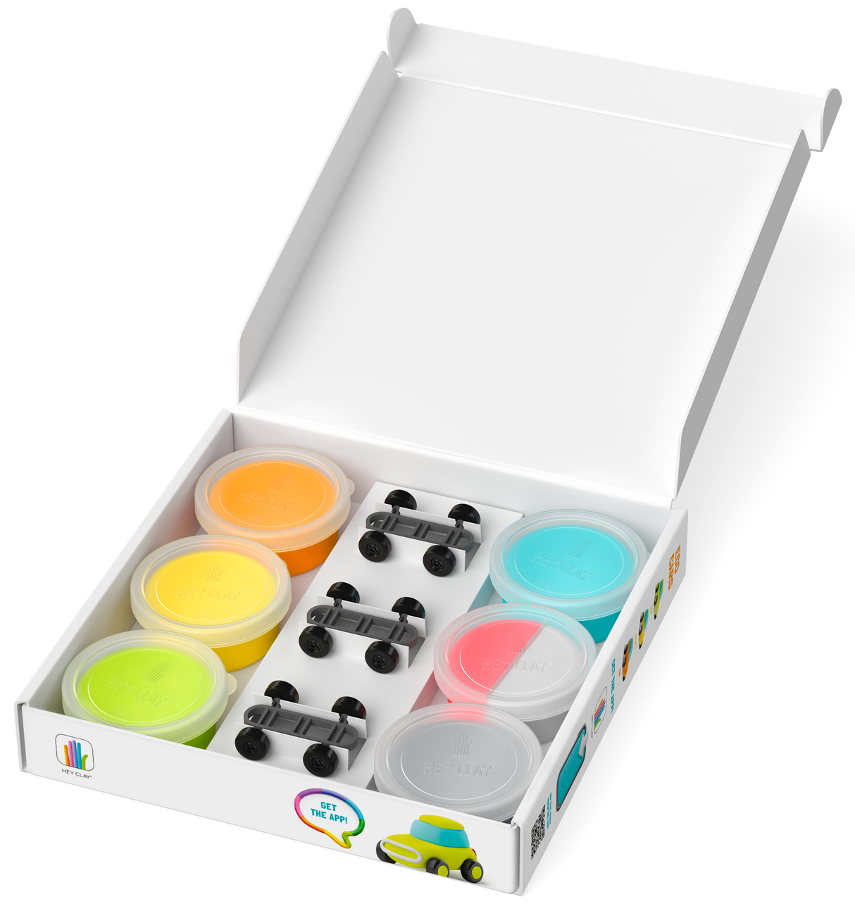 HEY CLAY Modeling Clay Eco Cars with Wheels 60901E