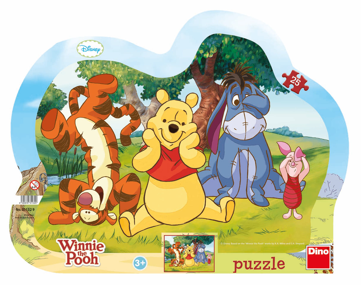 Dino Silhouette Puzzle 25 pc, Disney Winnie Pooh 31132D