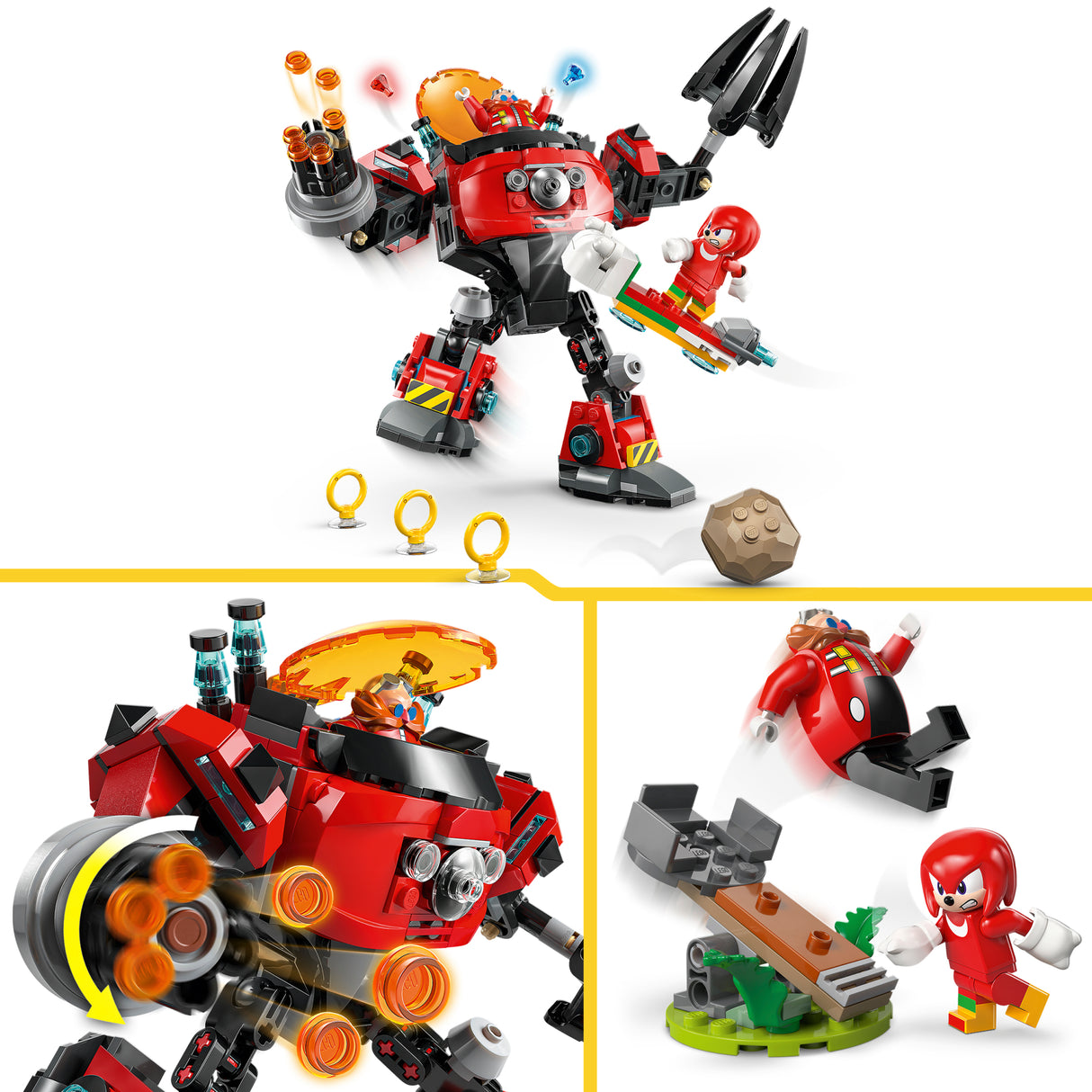 LEGO Sonic Knuckles vs. Dr. Eggman Egg Crusher Mech 77005L