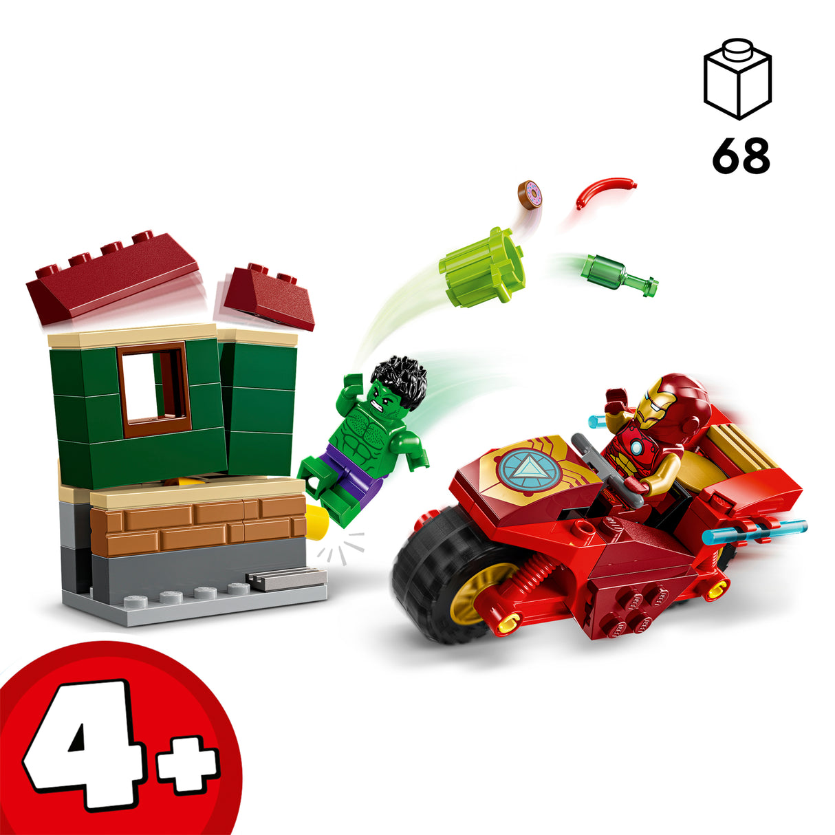 LEGO Super Heroes Iron Man with Bike and The Hulk 76287L