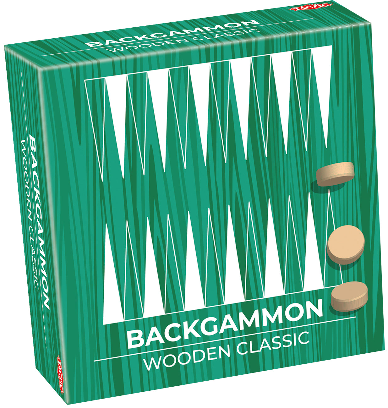 Tactic Wooden Classic Backgammon 14026T