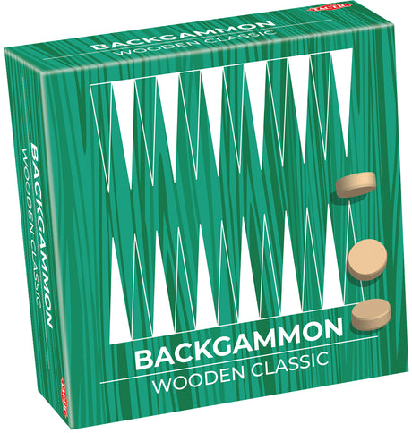 Tactic Wooden Classic Backgammon 14026T
