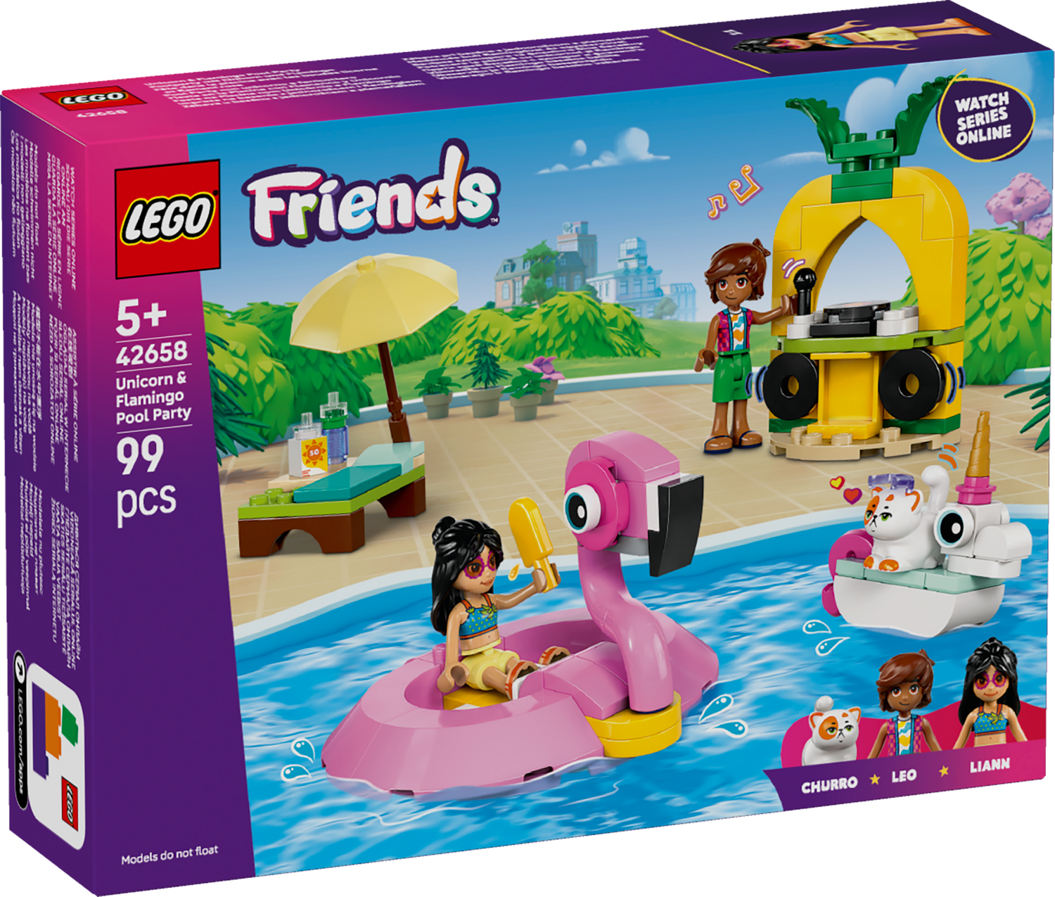 LEGO Friends Unicorn & Flamingo Pool Party 42658L