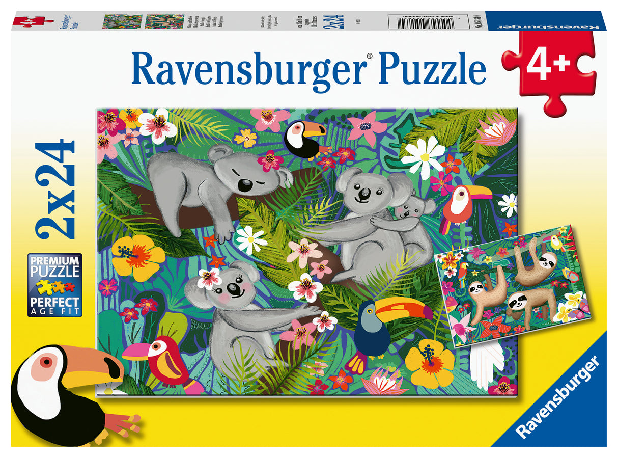 Ravensburger Puzzle 2x24 pc Koalas and Sloths 051830V