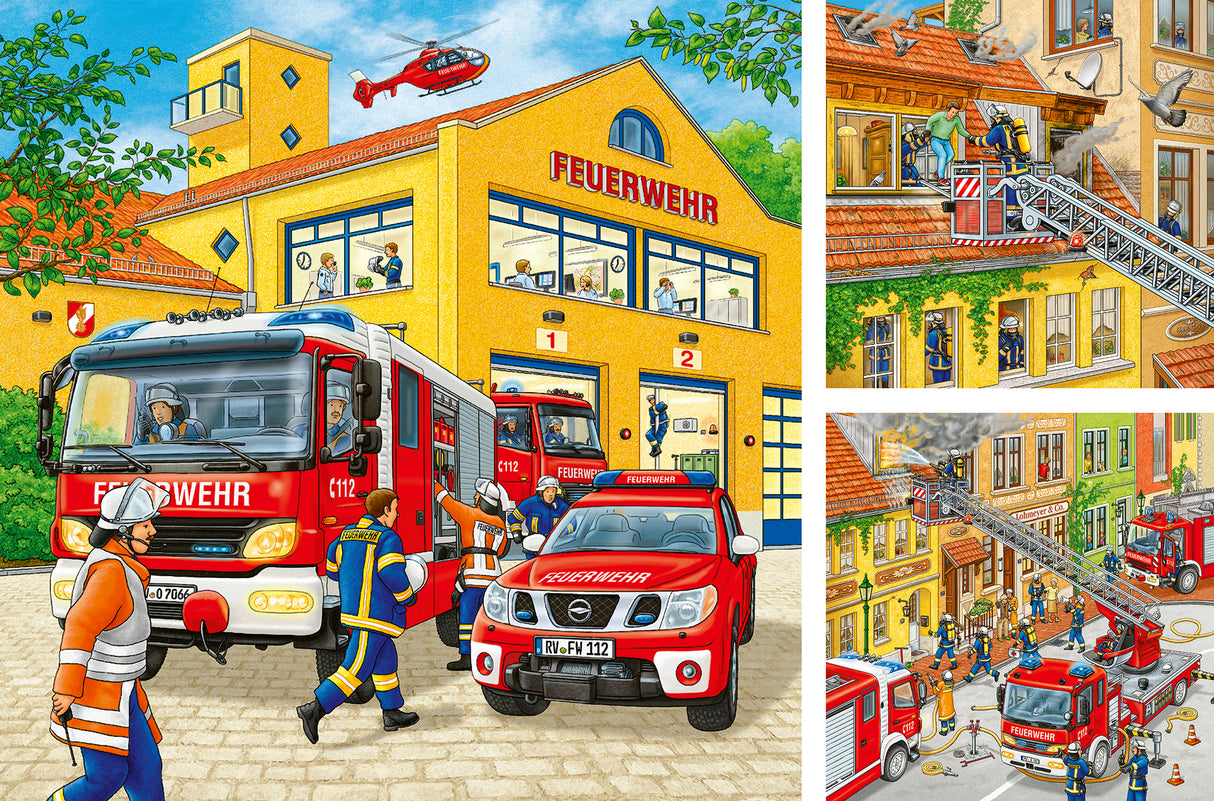 Ravensburger Puzzle 3x49 pc Fire Brigade Run 094011V