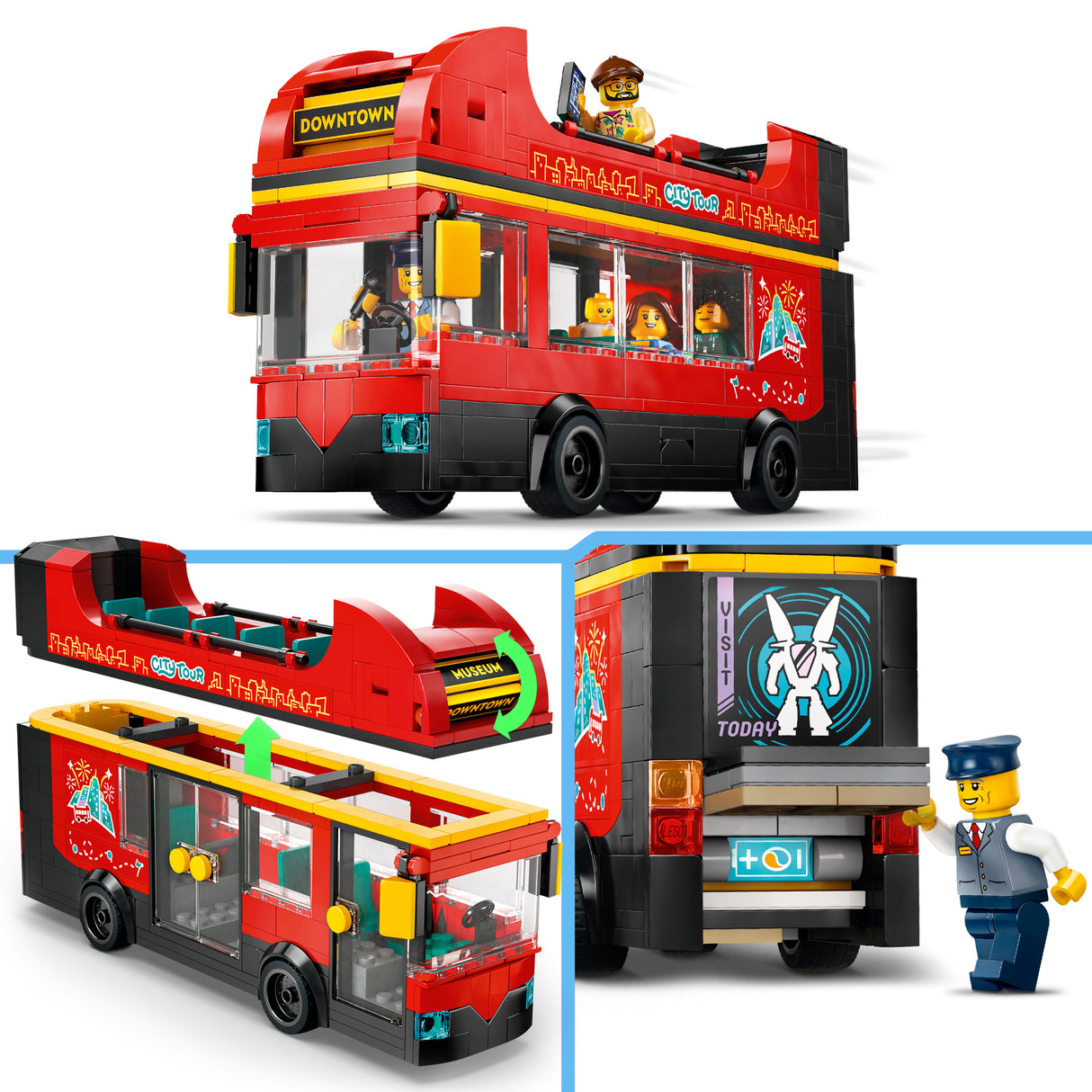 LEGO City Red Double-Decker Sightseeing Bus 60407L