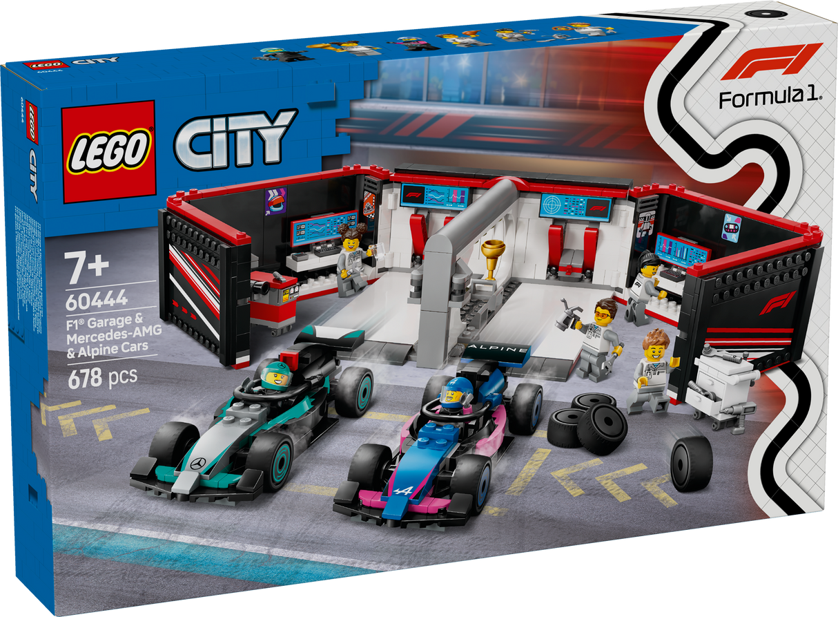 LEGO City F1 Garage & Mercedes-AMG & Alpine Cars 60444L