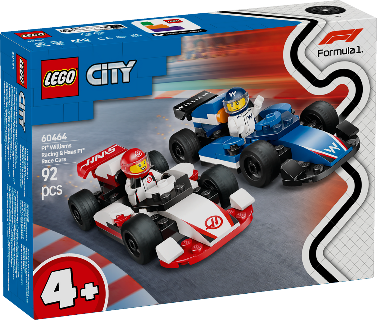 LEGO City F1 Williams Racing & Haas F1 Race Cars 60464L