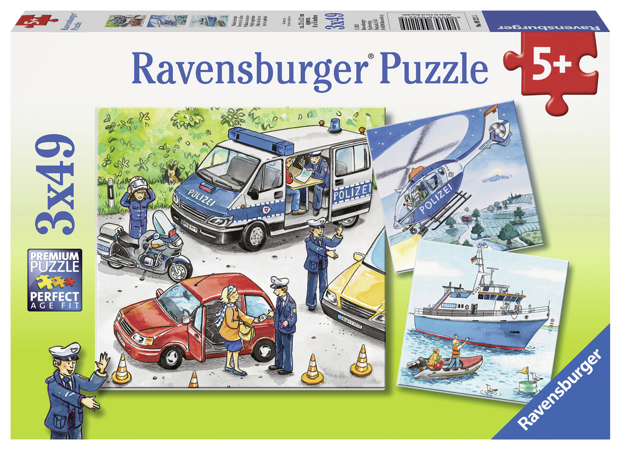 Ravensburger Puzzle 3x49 pc Police Action 092215V
