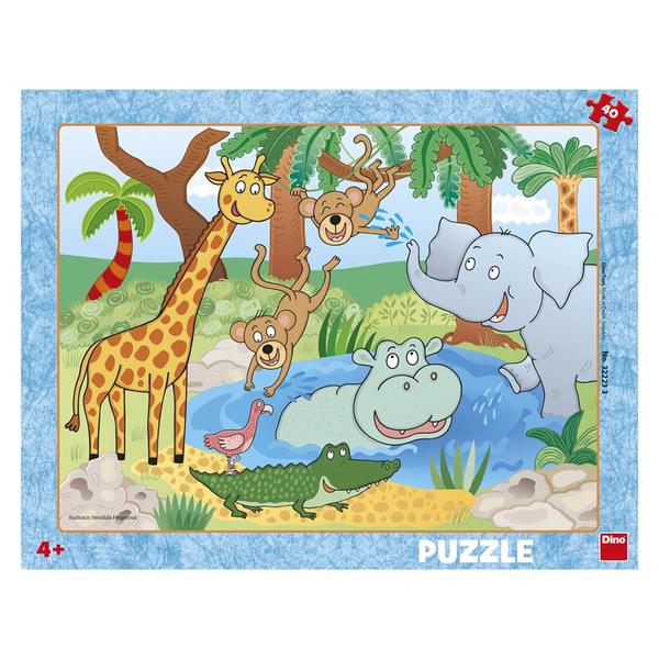 Dino Frame Puzzle 40 pc, Animals in Zoo 32223D