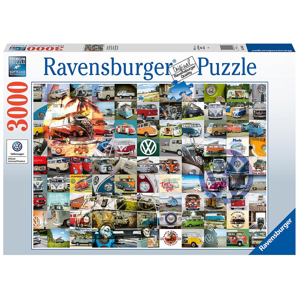 Ravensburger Puzzle 3000 pc 99 VW Campervan Moments 160181V