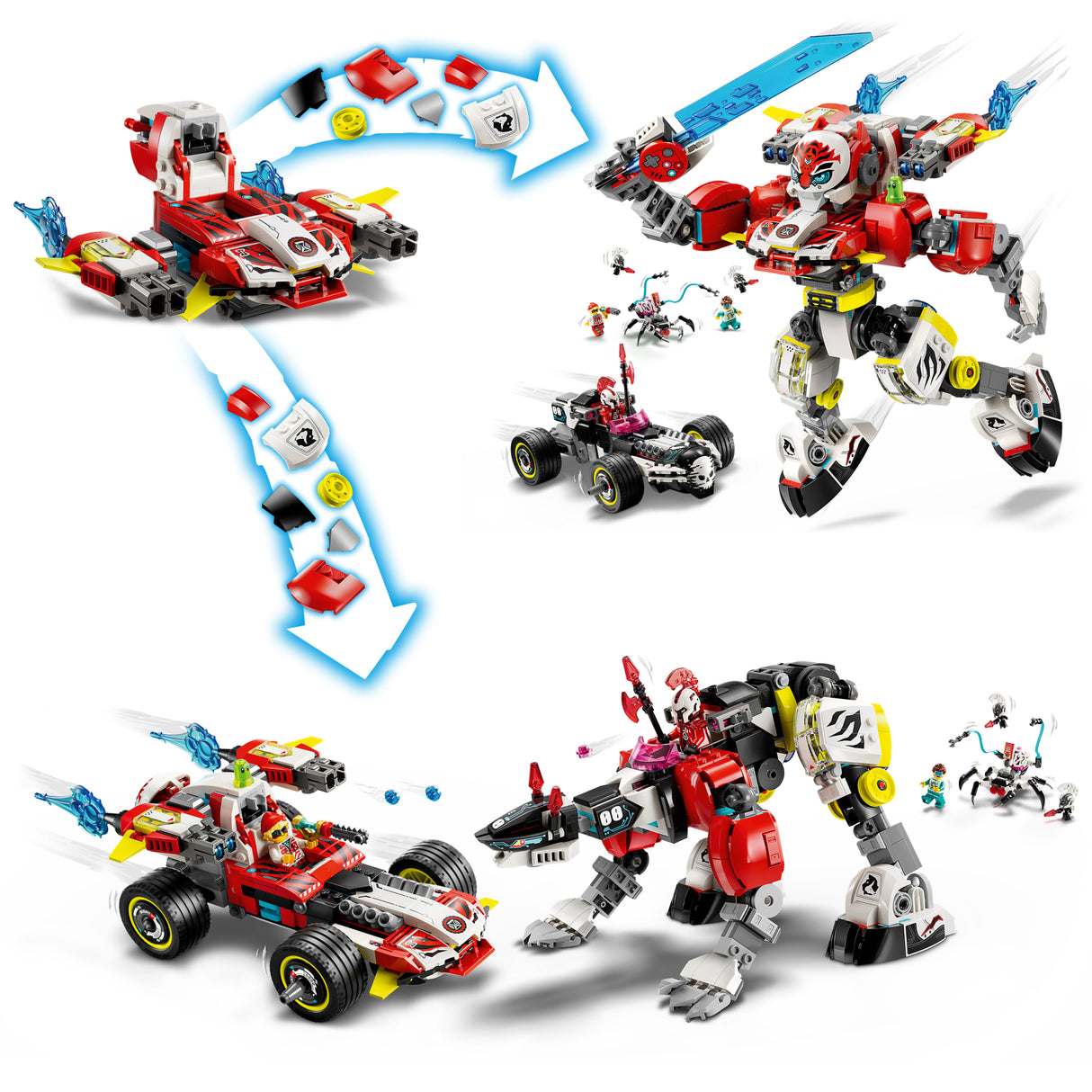 LEGO Dreamzzz Cooper's Tiger Mech & Zero's Hot Rod Car 71497L