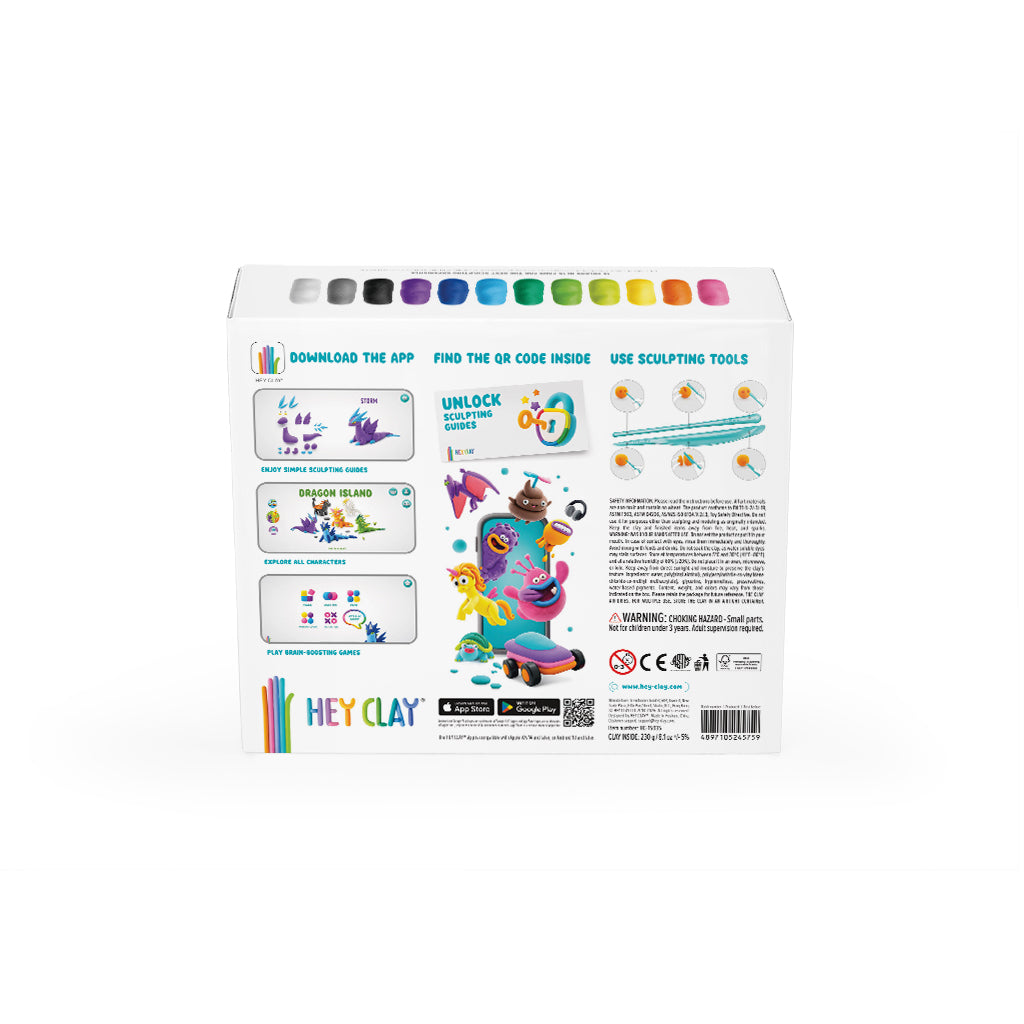 HEY CLAY Modeling Clay 15 Pieces: Dragon Island 15035E