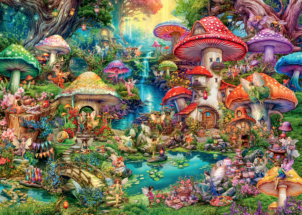 Ravensburger Puzzle 1000 Pieces: Merry Mushroom Village 12001258V