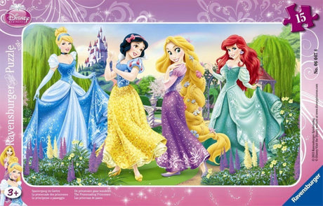 Ravensburger Small Frame Puzzle 15 pc Walking Princesses 060474V