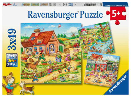 Ravensburger Puzzle 3x49 pc Holidays in the Countryside 052493V