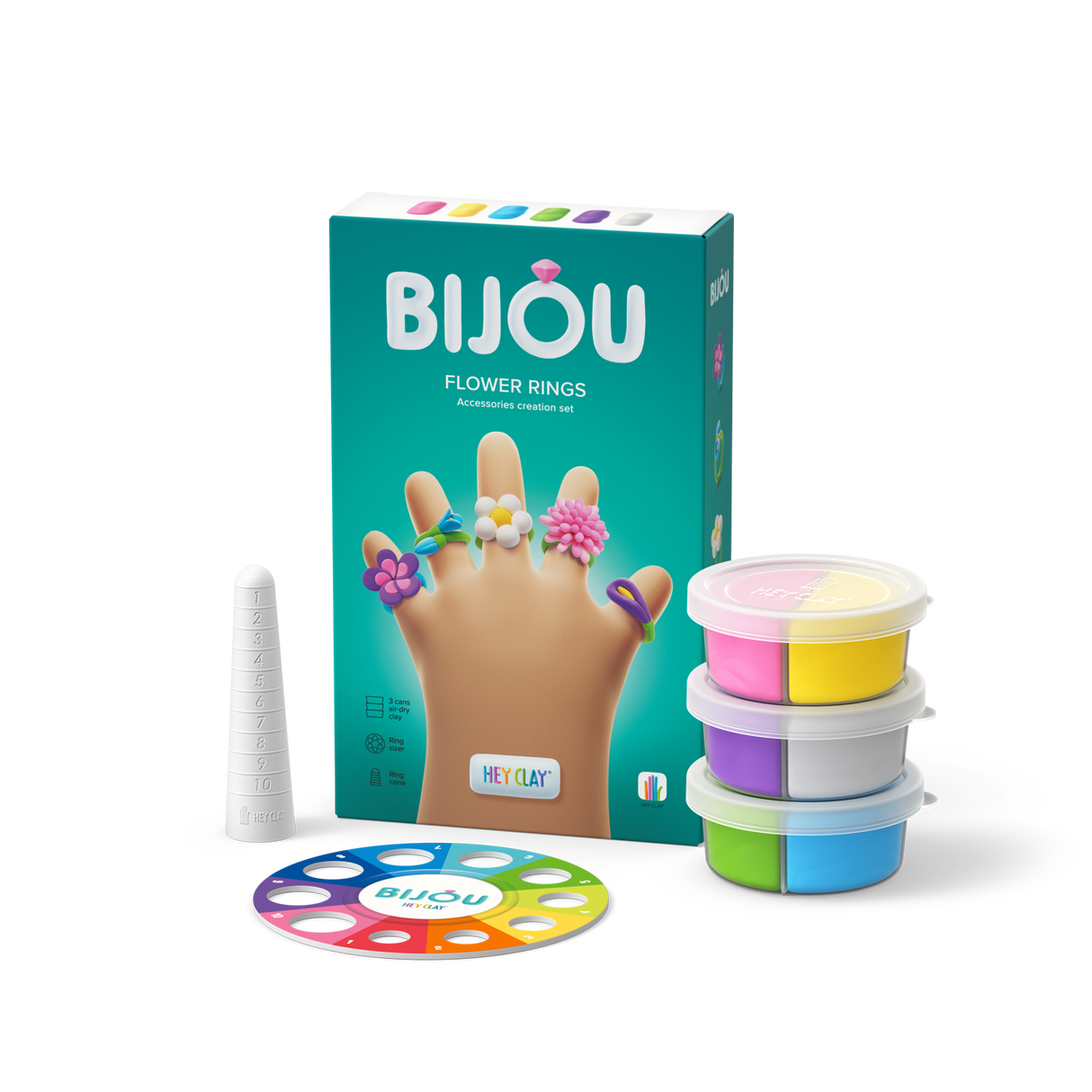 HEY CLAY Modeling Clay Rings Flower  31001E