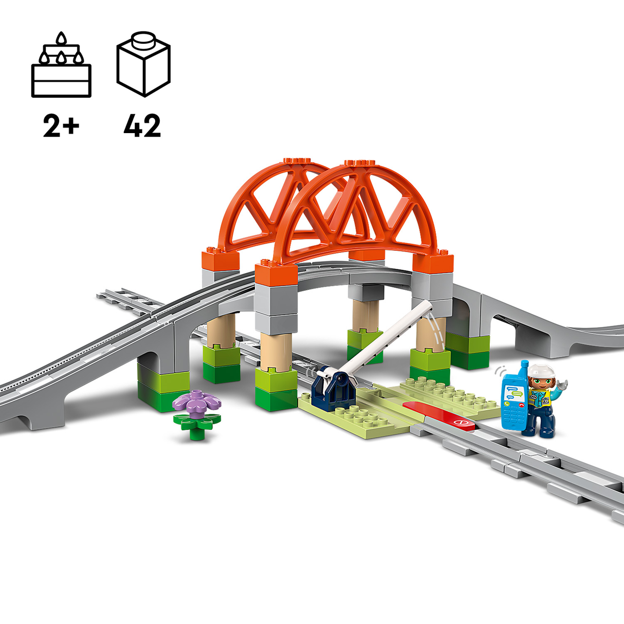 LEGO DUPLO Train Bridge and Tracks Expansion Set 10426L