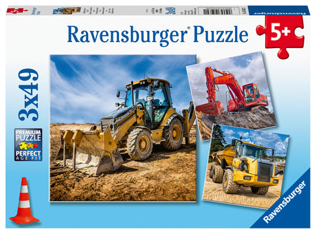Ravensburger Puzzle 3x49 pc Digger at work! 050321V
