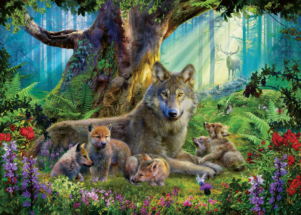 Ravensburger Puzzle 1000 pc Wolves in the Forest 12000477V