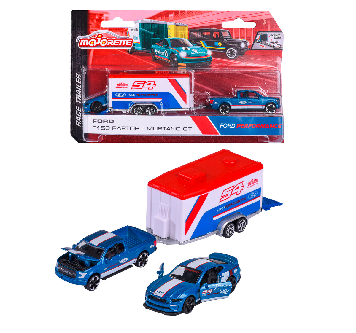 Majorette Racing Car + Trailer 212053111B