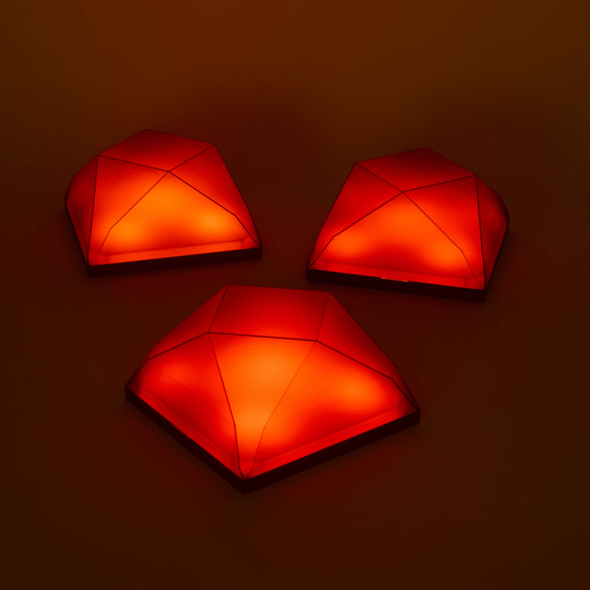 TTS Glow Jewelled Square 3pk EL46809B