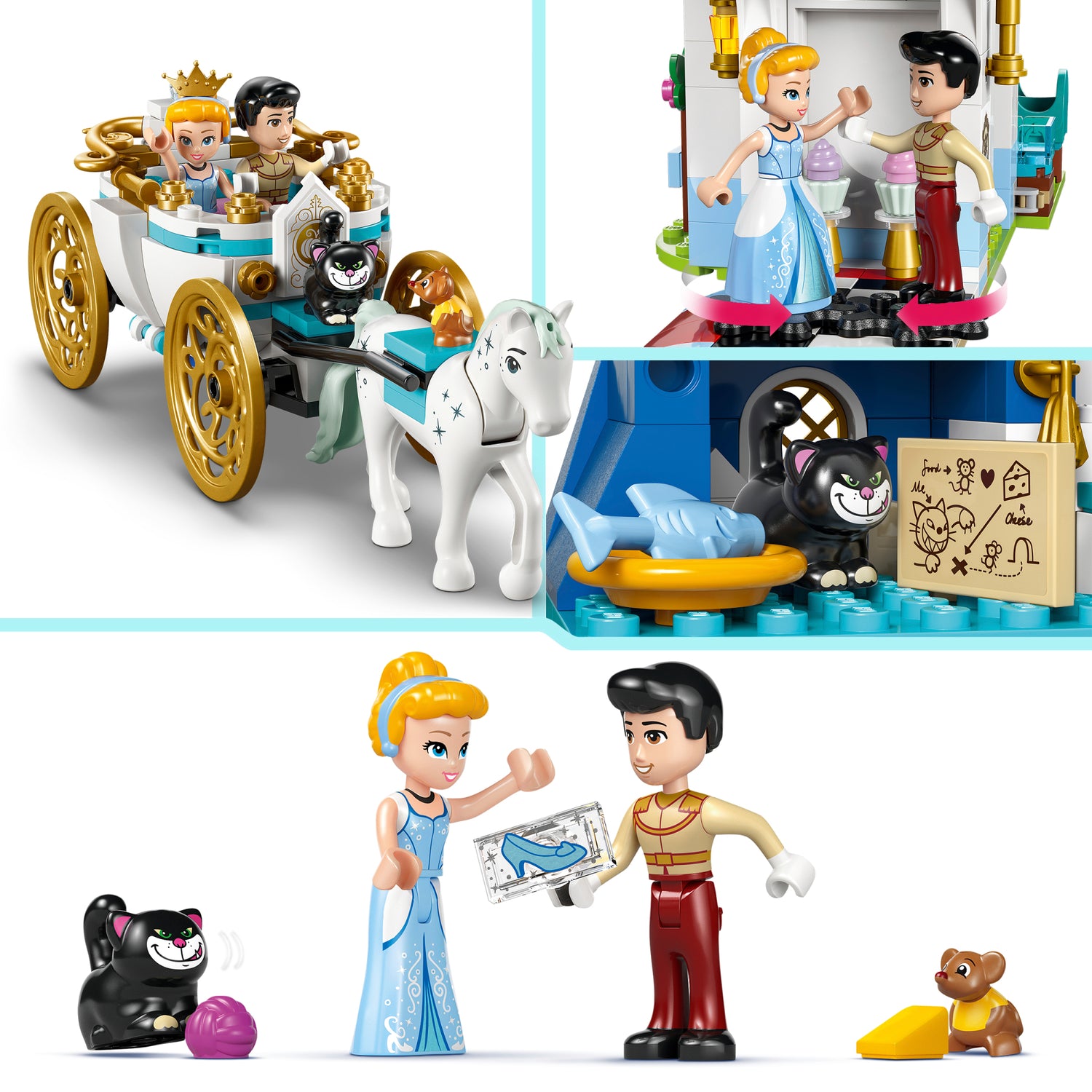 LEGO Disney Cinderella's Castle & Horse Carriage 43275L