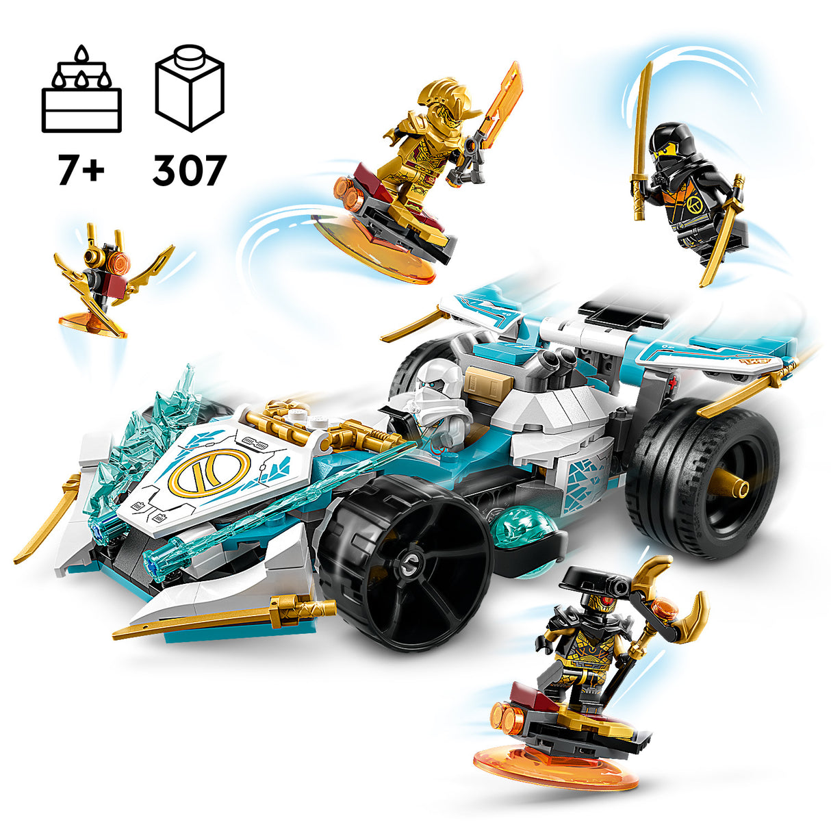 LEGO Ninjago Zane's Dragon Power Spinjitzu Racing Car 71791L