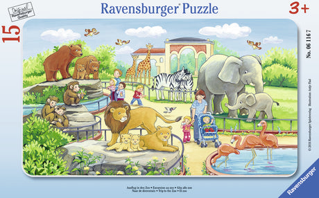Ravensburger Frame Puzzle 15 pc Trip to the Zoo 061167V