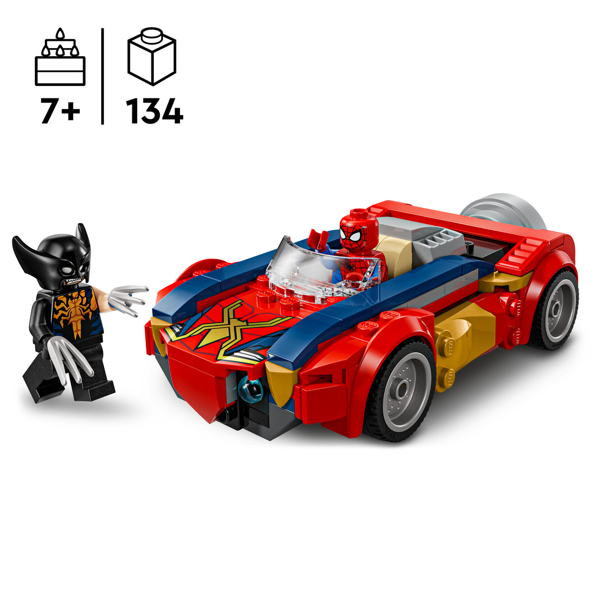 LEGO Super Heroes Spider-Man Car vs. Venomized Wolverine 76336L