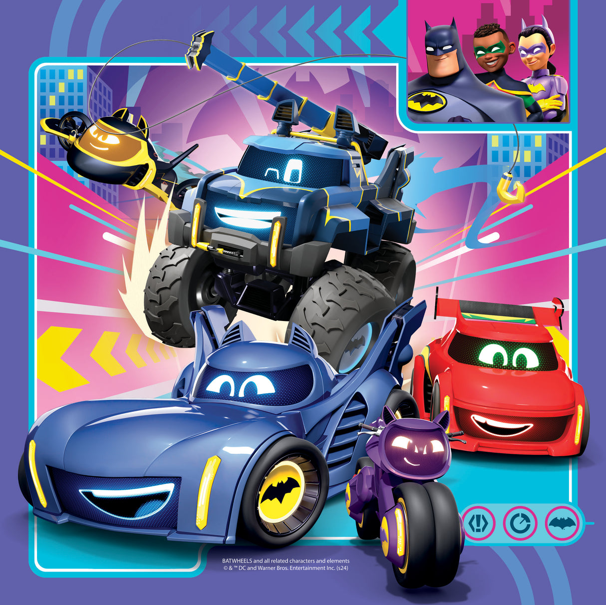 Ravensburger puzzle 3x49 pc Batwheels Characters 12001056V