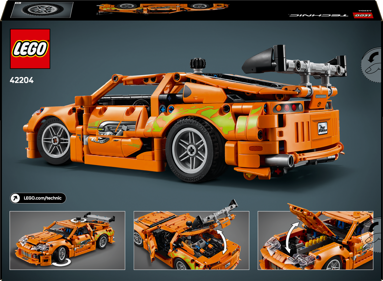 LEGO Technic Fast and Furious Toyota Supra MK4 42204L