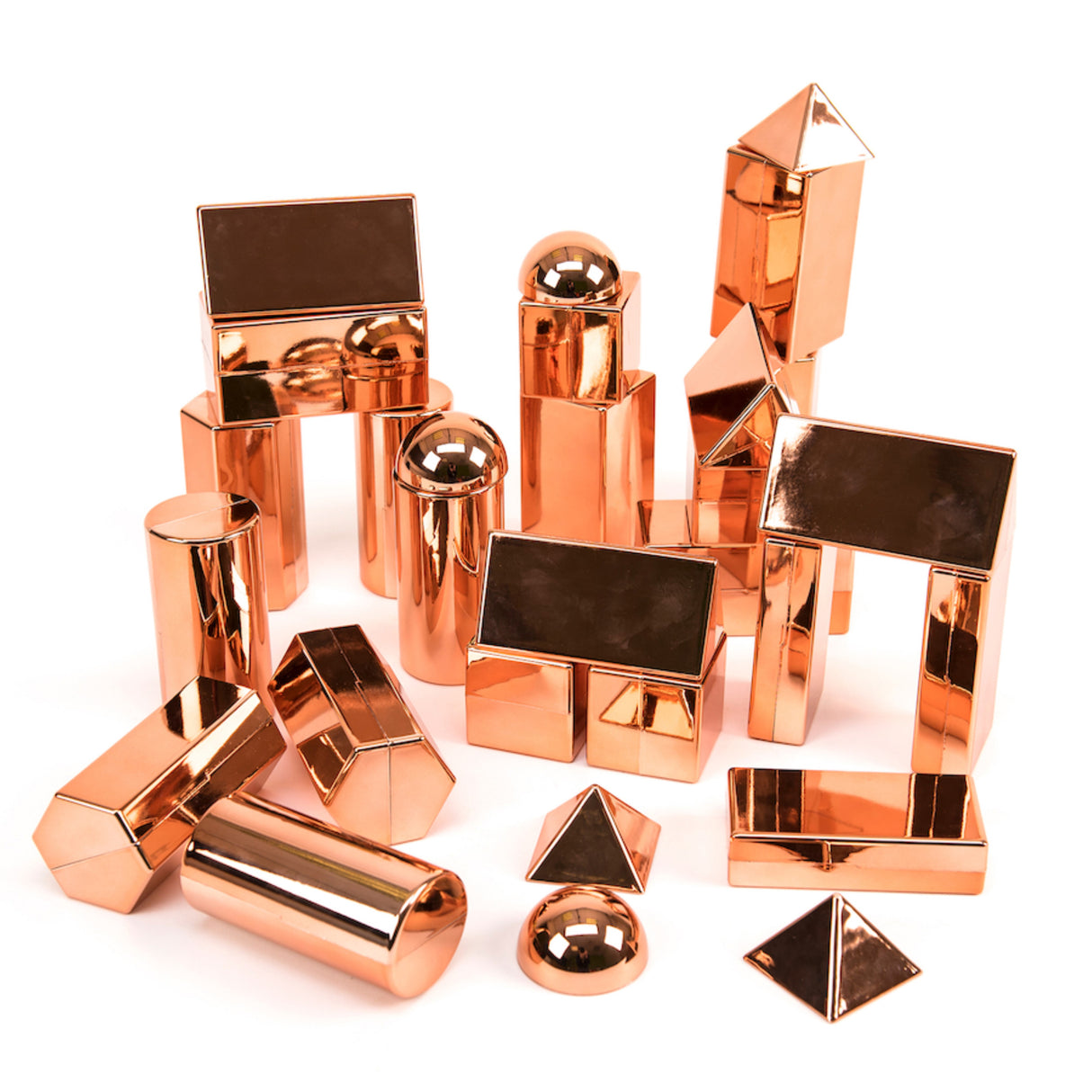TTS Rose Gold Metallic 3D Shape Collection 32pcs EY10041B