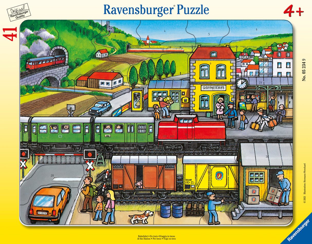 Ravensburger Frame Puzzle 41 pc Train Station 052349V