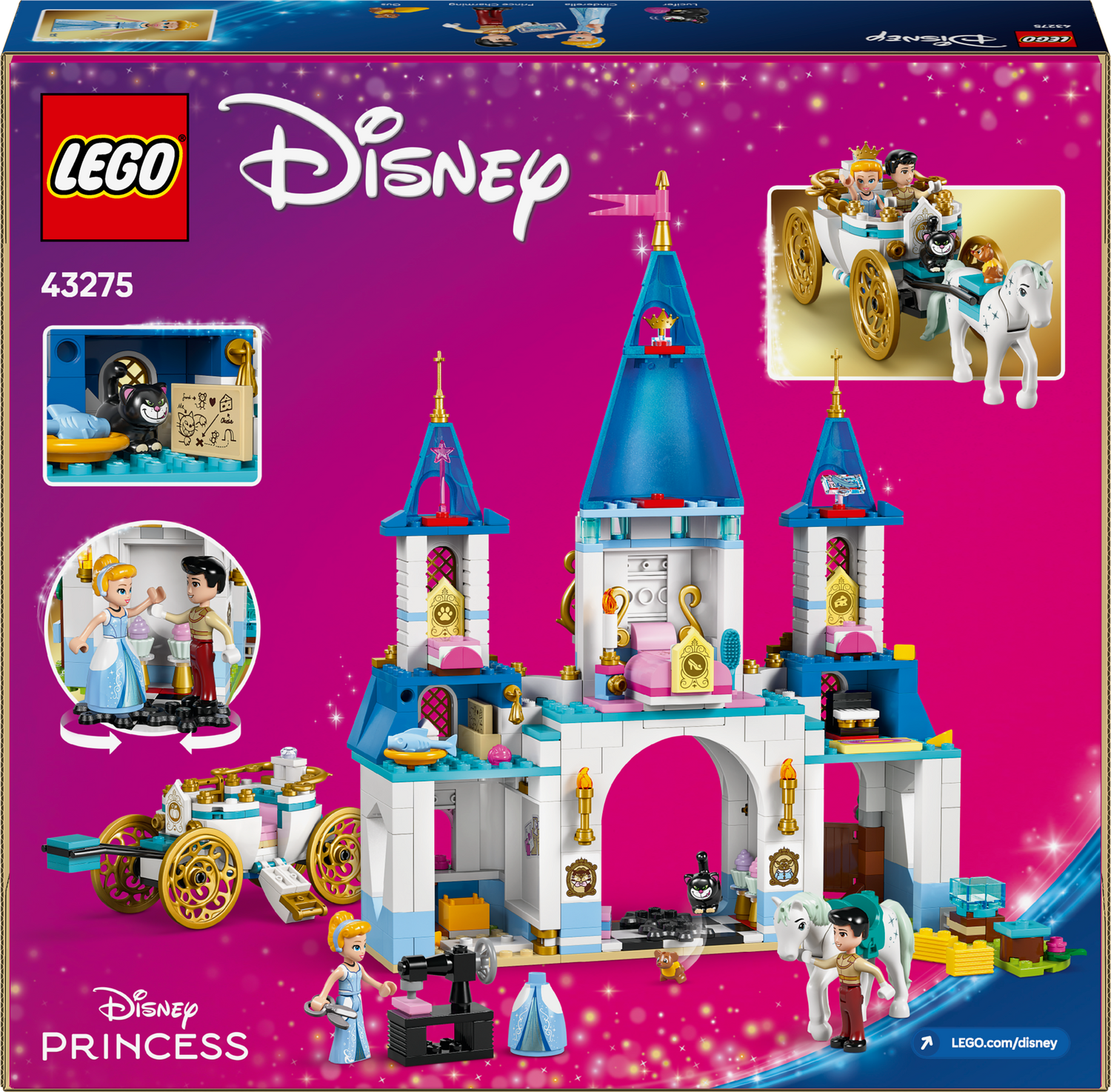 LEGO Disney Cinderella's Castle & Horse Carriage 43275L