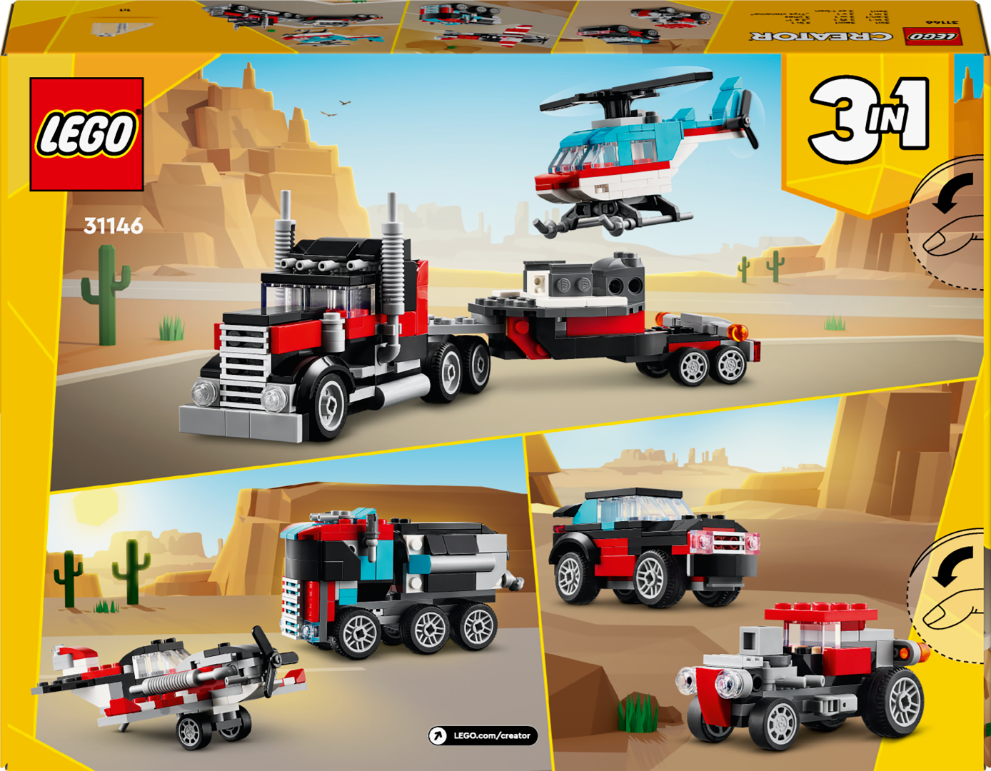 LEGO Creator Flatbed Truck with Helicopter 31146L